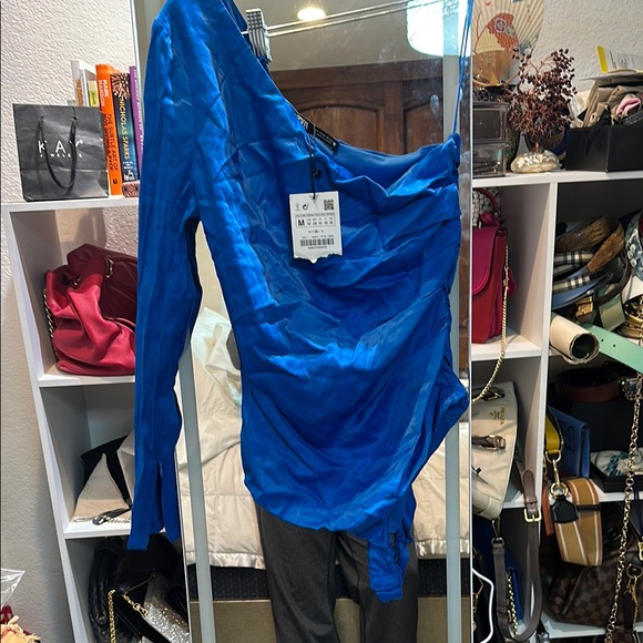 Zara Tops - Vibrant Blue Long Sleeve Top